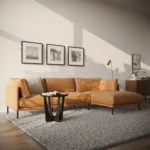 Olsen 110_ Leather Right Sectional - Charme Tan