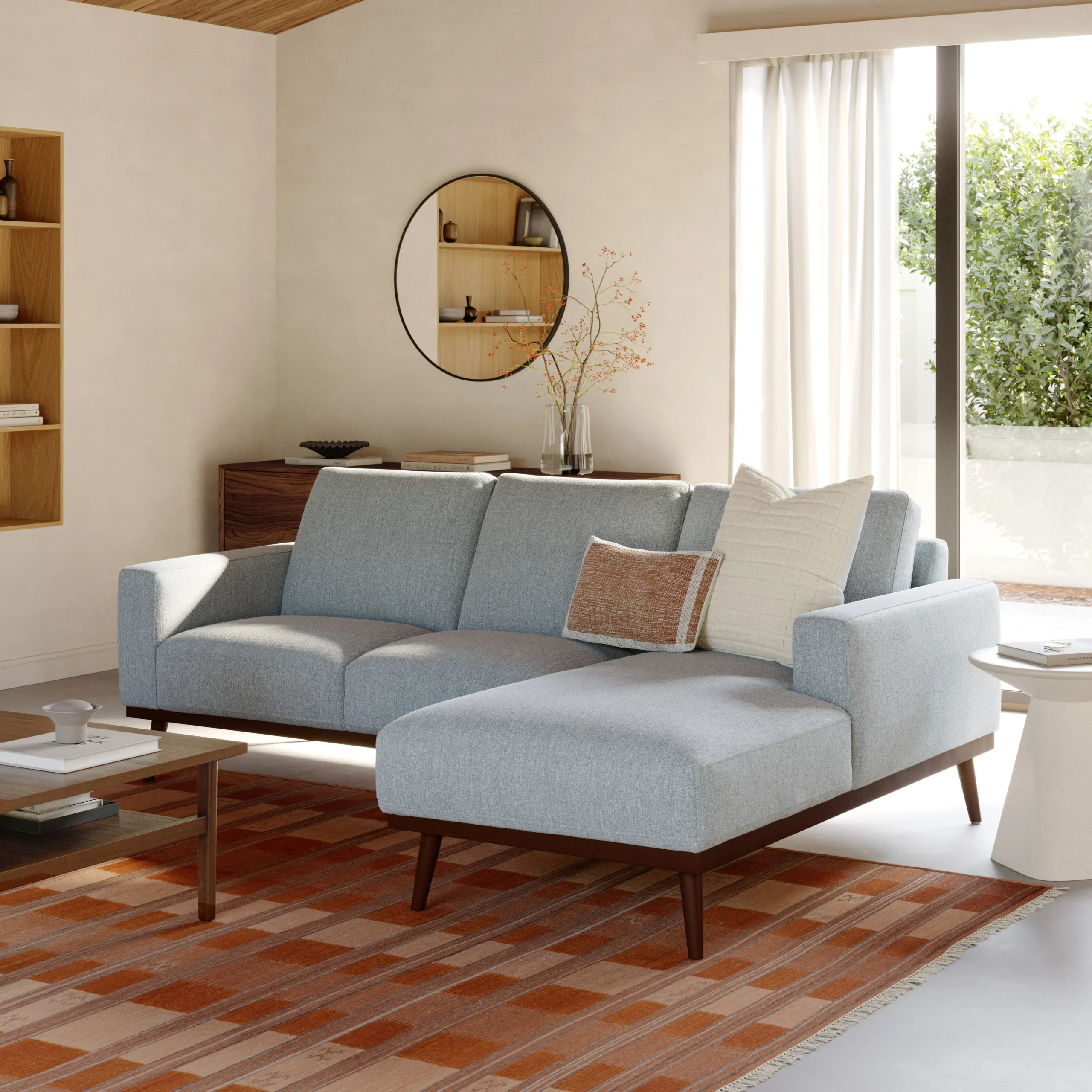 Rhett  93_ Right Chaise Sectional - Harbor Gray