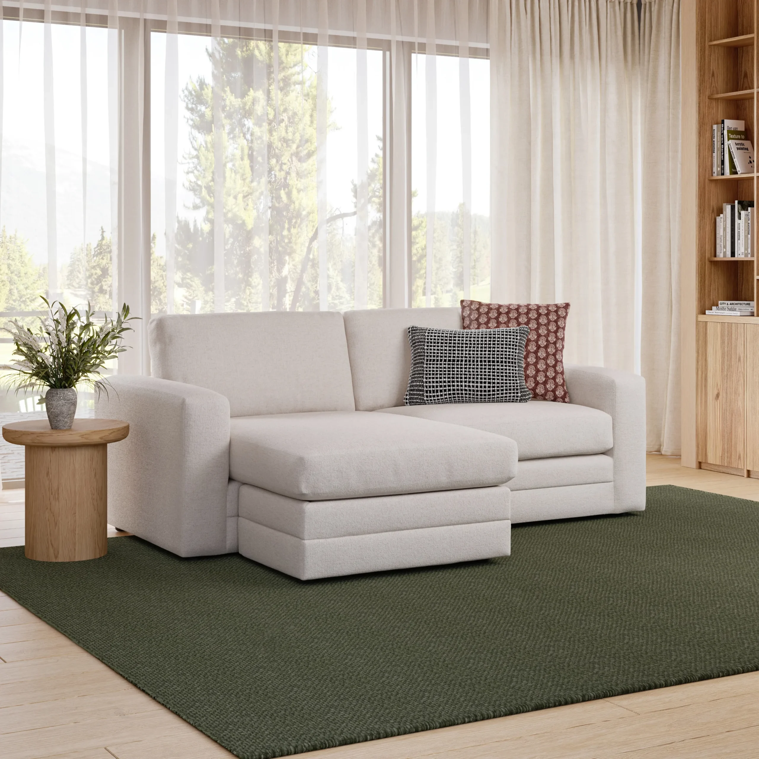 Riley 84_ Reversible Storage Sectional - Napa White