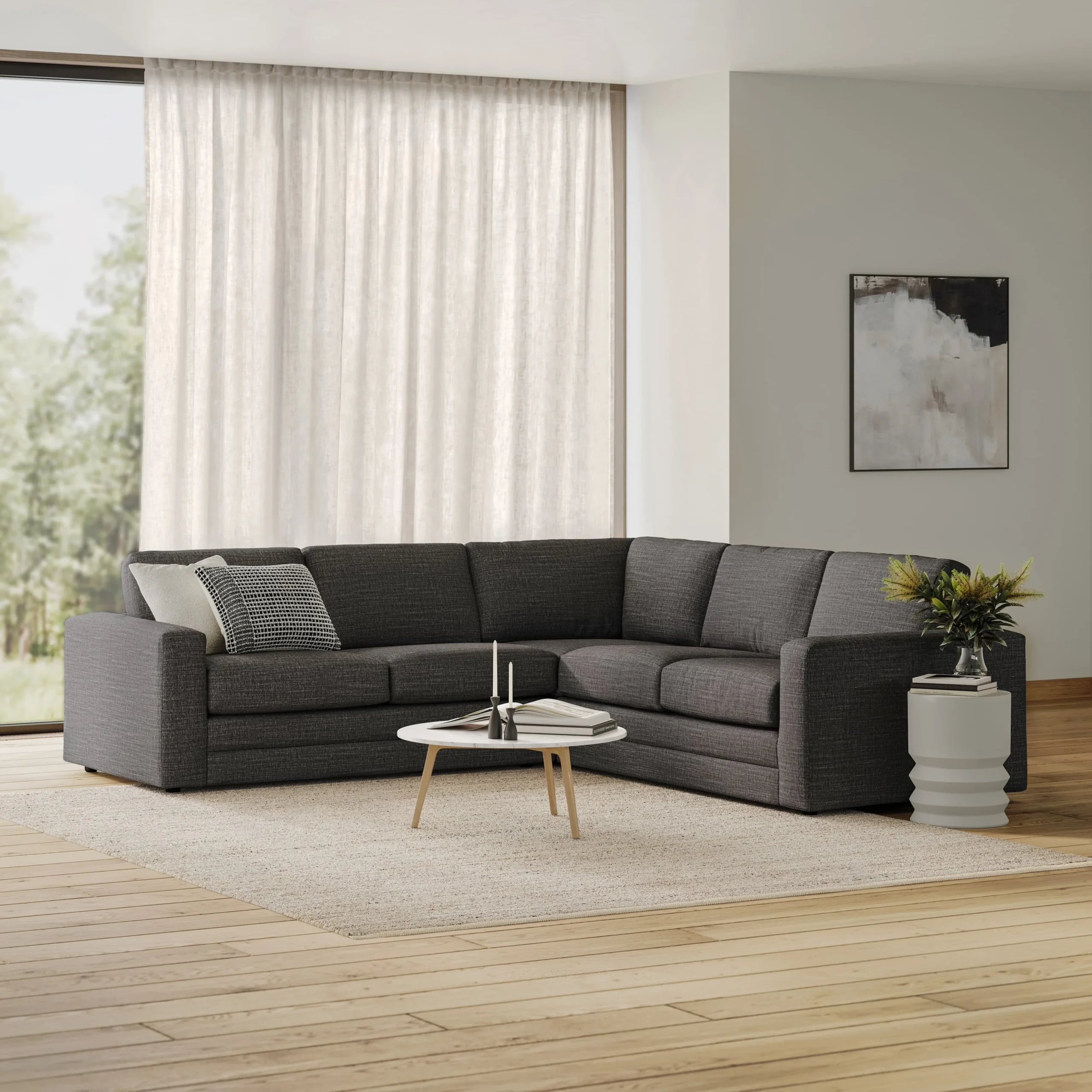 Riley 104_ Corner Sectional - Napa Charcoal
