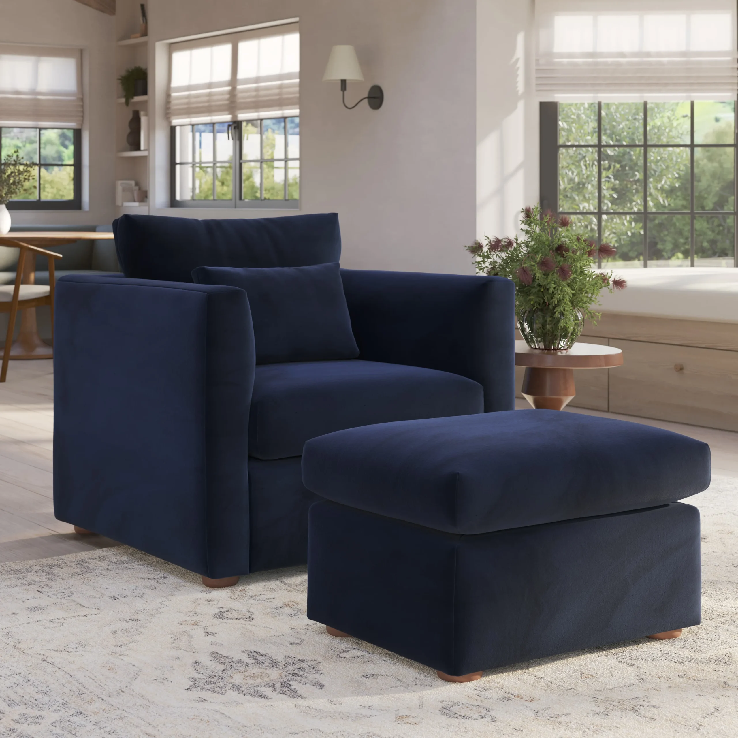 Marina 38_ Velvet Lounge Chair - Hale Ink - Image 12