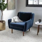 Matrix 30.5_ Velvet Lounge Chair - Cascadia Blue
