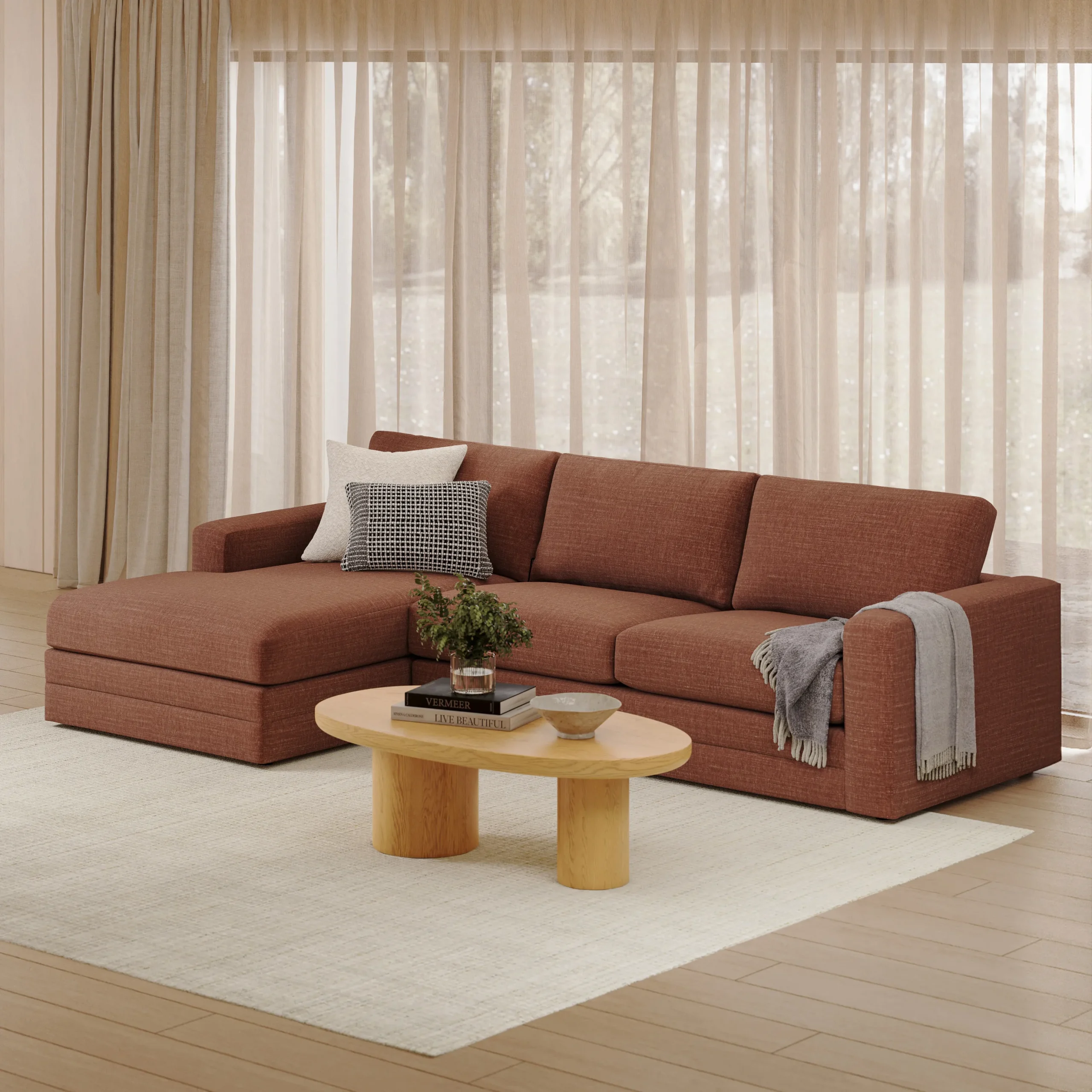 Riley 118.5_ Left Sectional - Napa Rust