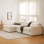 Riley 118.5_ Left Sectional - Napa White