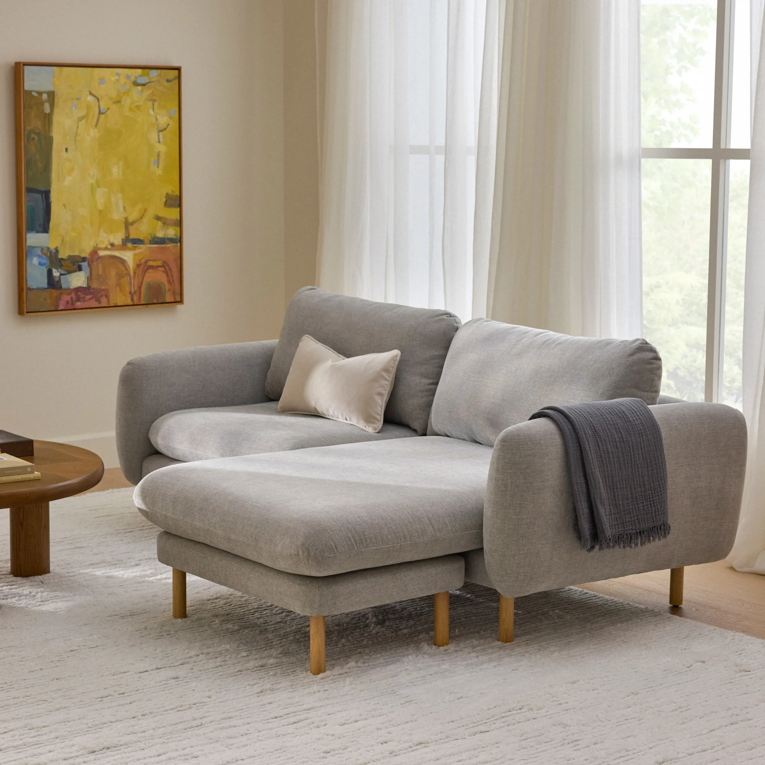 Sanders 85.5_ Reversible Sectional - Hestia Gray