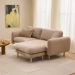 Sanders 85.5_ Reversible Sectional - Sandstone Wool Bouclé