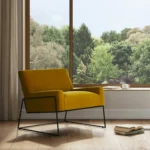 Regis 33_ Velvet Lounge Chair - Yarrow Gold