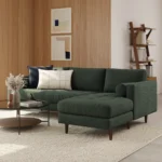 Sven 100_ Tufted Right Sectional - Green Wool Bouclé