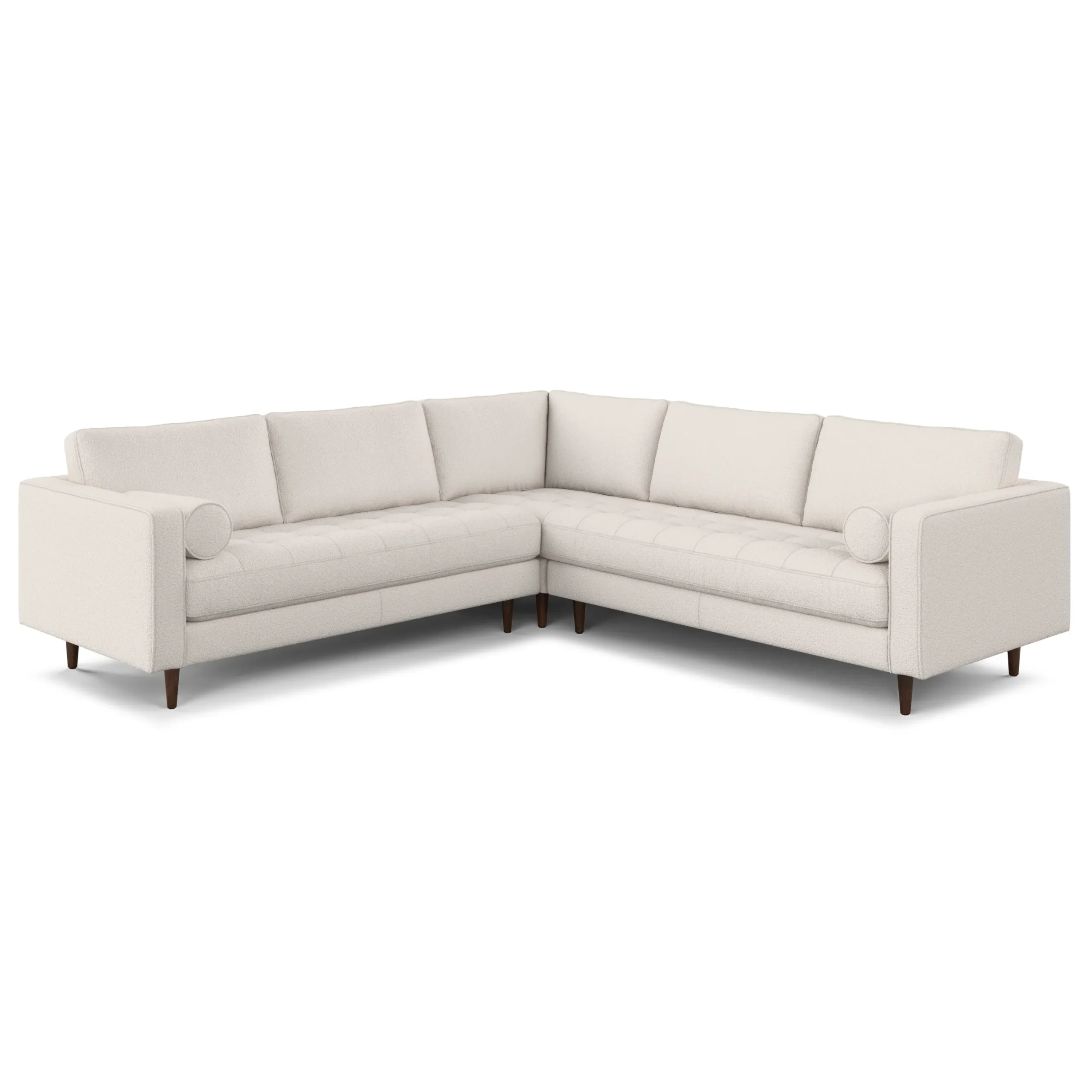 Sven 107_ Corner Sectional - Ivory Wool Bouclé - Image 2