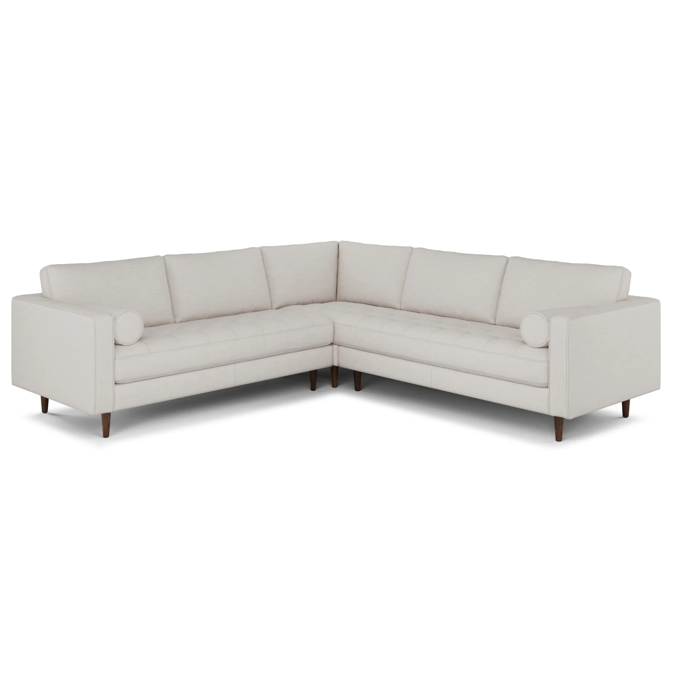 Sven 107_ Tufted Corner Sectional - Biscuit Cream - Image 2