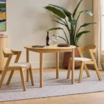Meja Dining Chair - Oak and Bristol Ivory