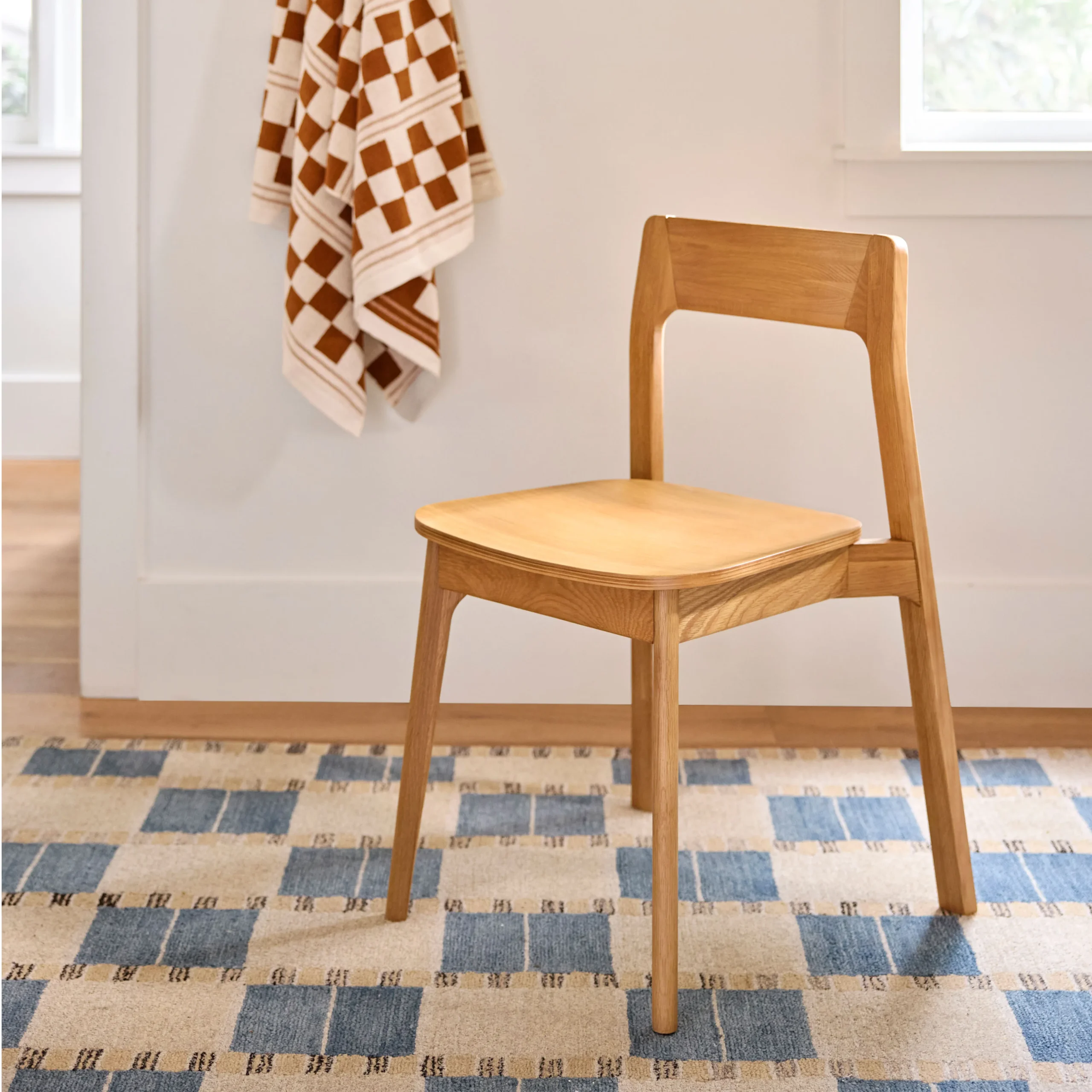 Gusfa Stackable Dining Chair - Oak - Image 3