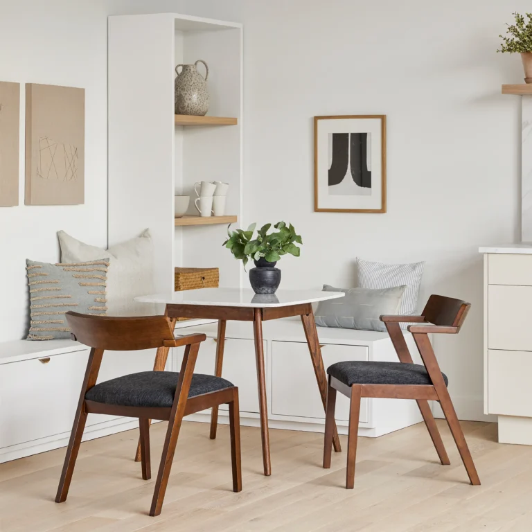 Vena Cafe Table - Walnut and Marble