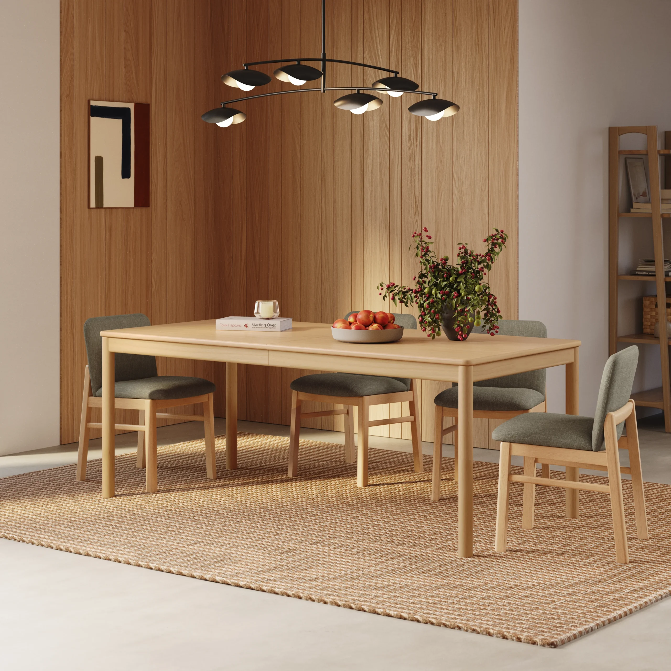 Heidi 78_ - 97.5_ Extendable Dining Table - White Oak - Image 3