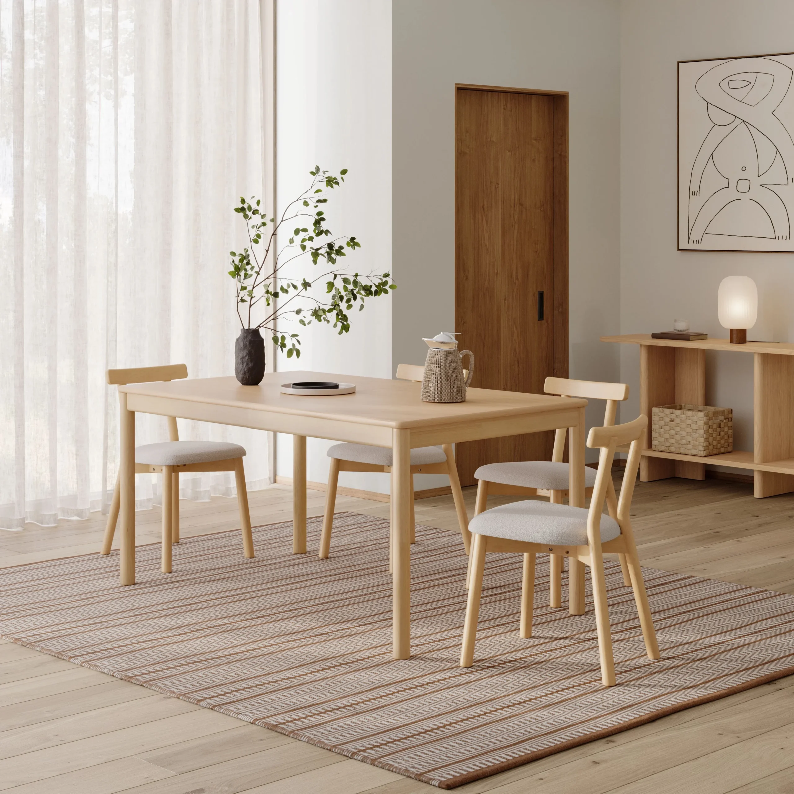 Heidi 62_ - 82.75_ Extendable Dining Table - White Oak - Image 3