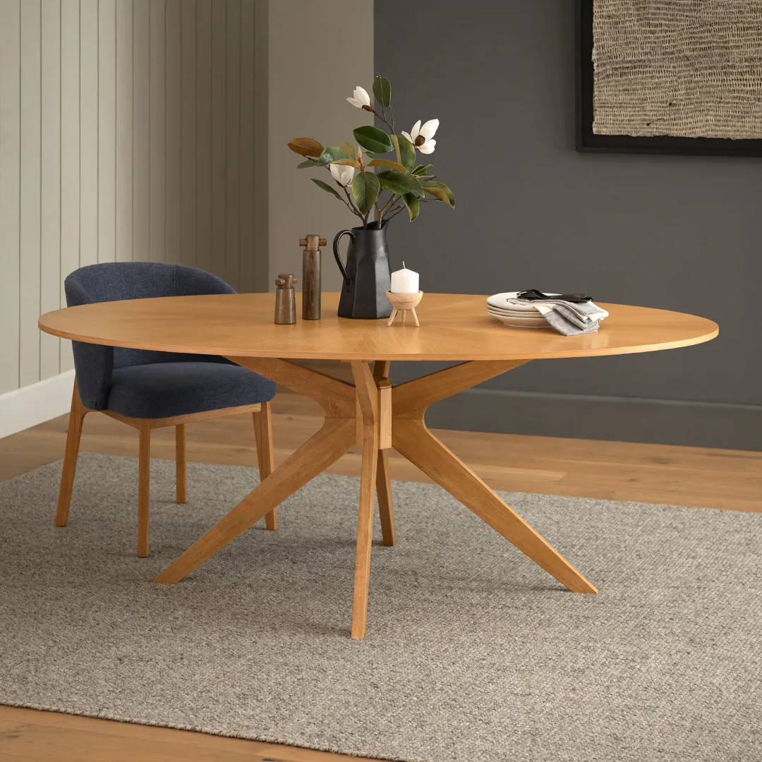 Conan 75_ Oval Dining Table - Oak - Image 3