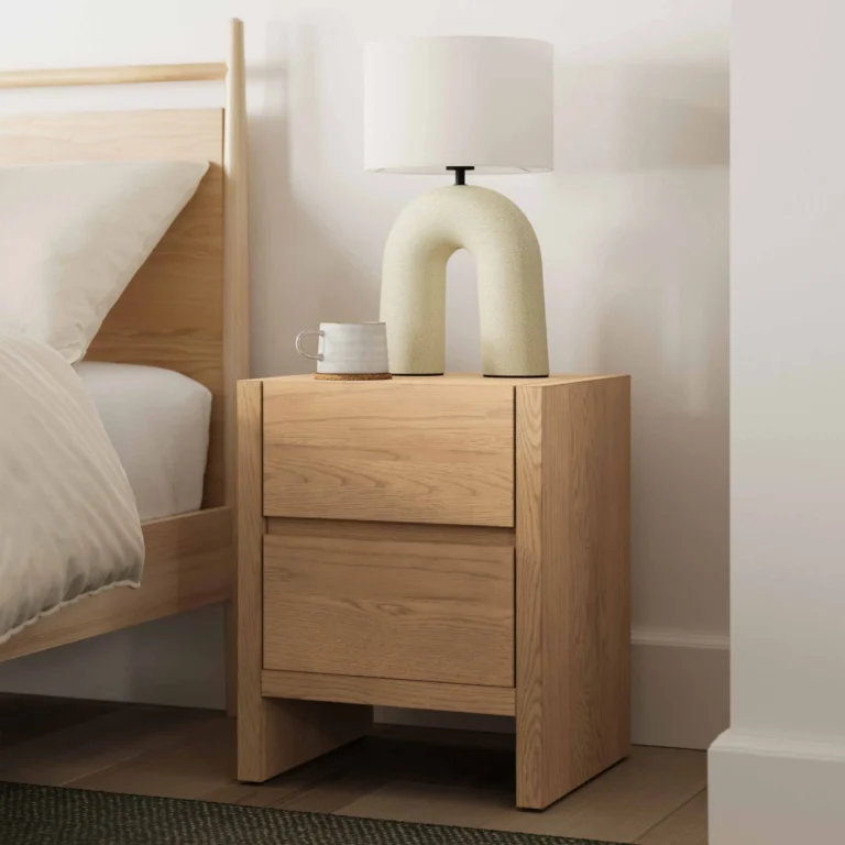 Leif 2-Drawer Nightstand - White Oak