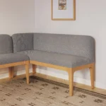 Left Corner Banquette - Natural Oak and Hestia Gray
