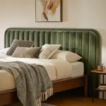 Rolph King Velvet Headboard - Plush Pacific Green
