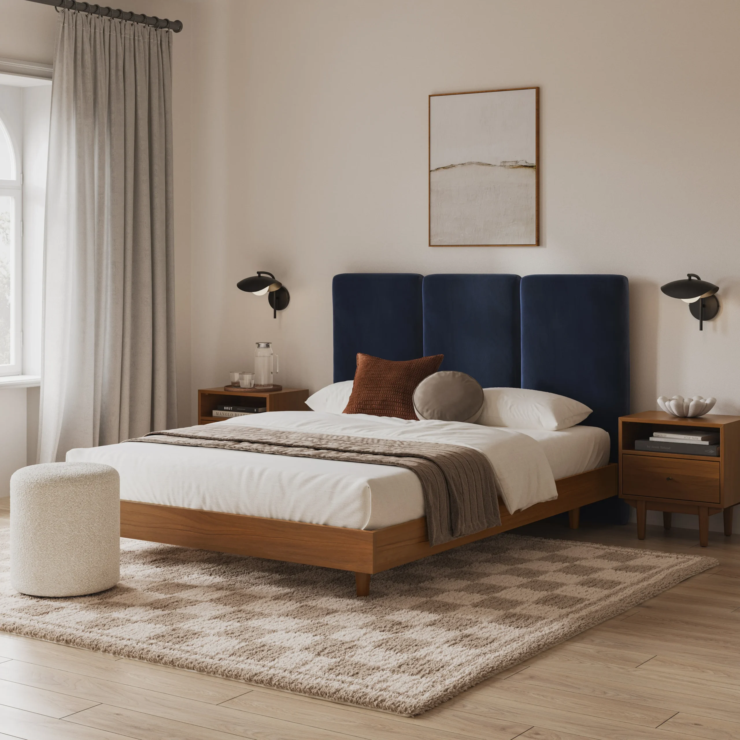 Noel Queen Velvet Headboard - Hale Ink