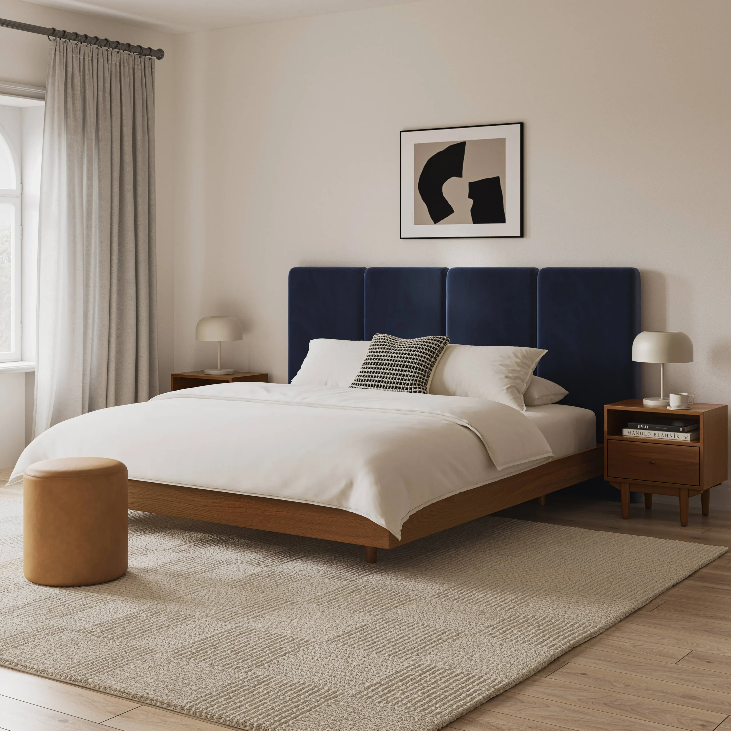 Noel King Velvet Headboard - Hale Ink
