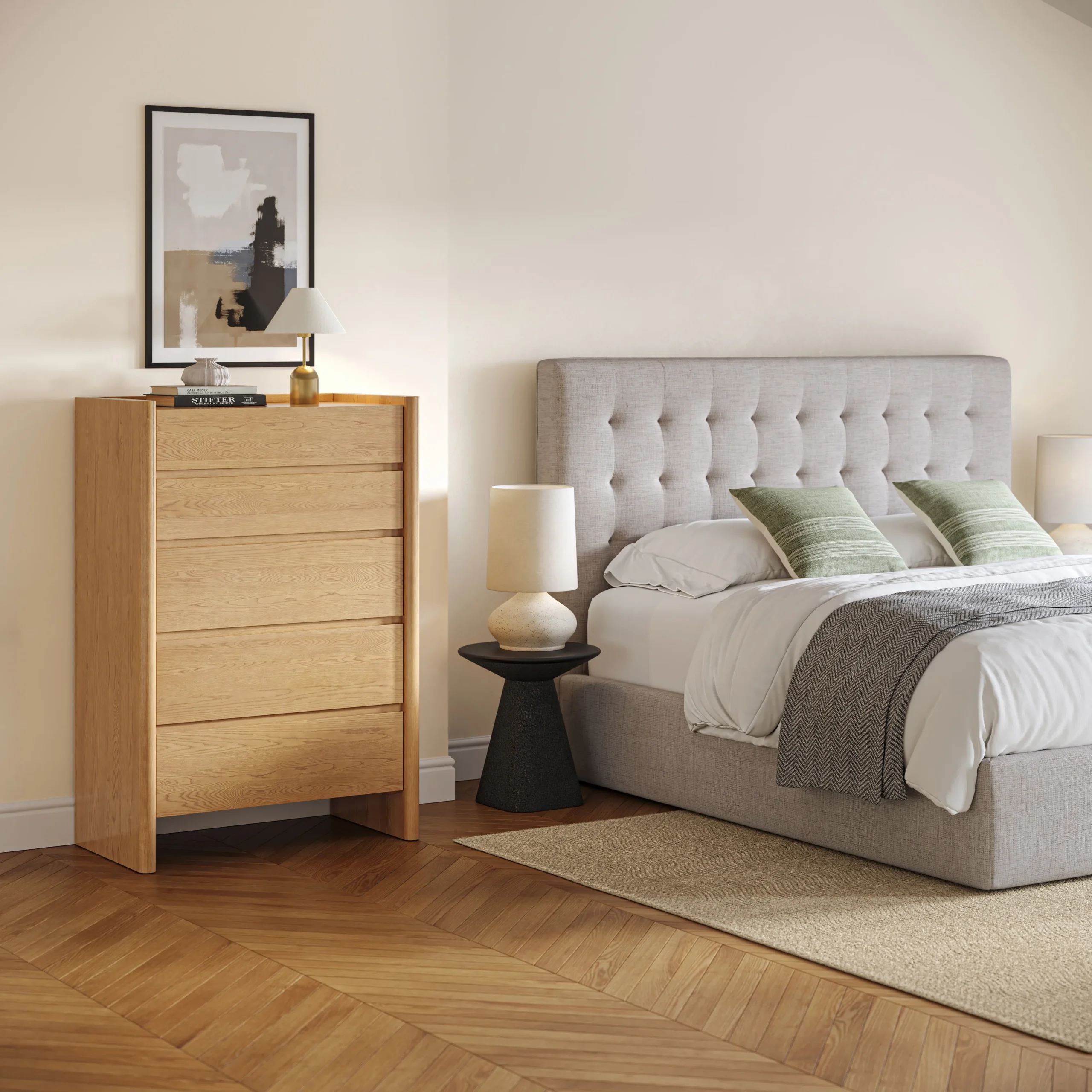 Torme 5-Drawer Chest - White Oak
