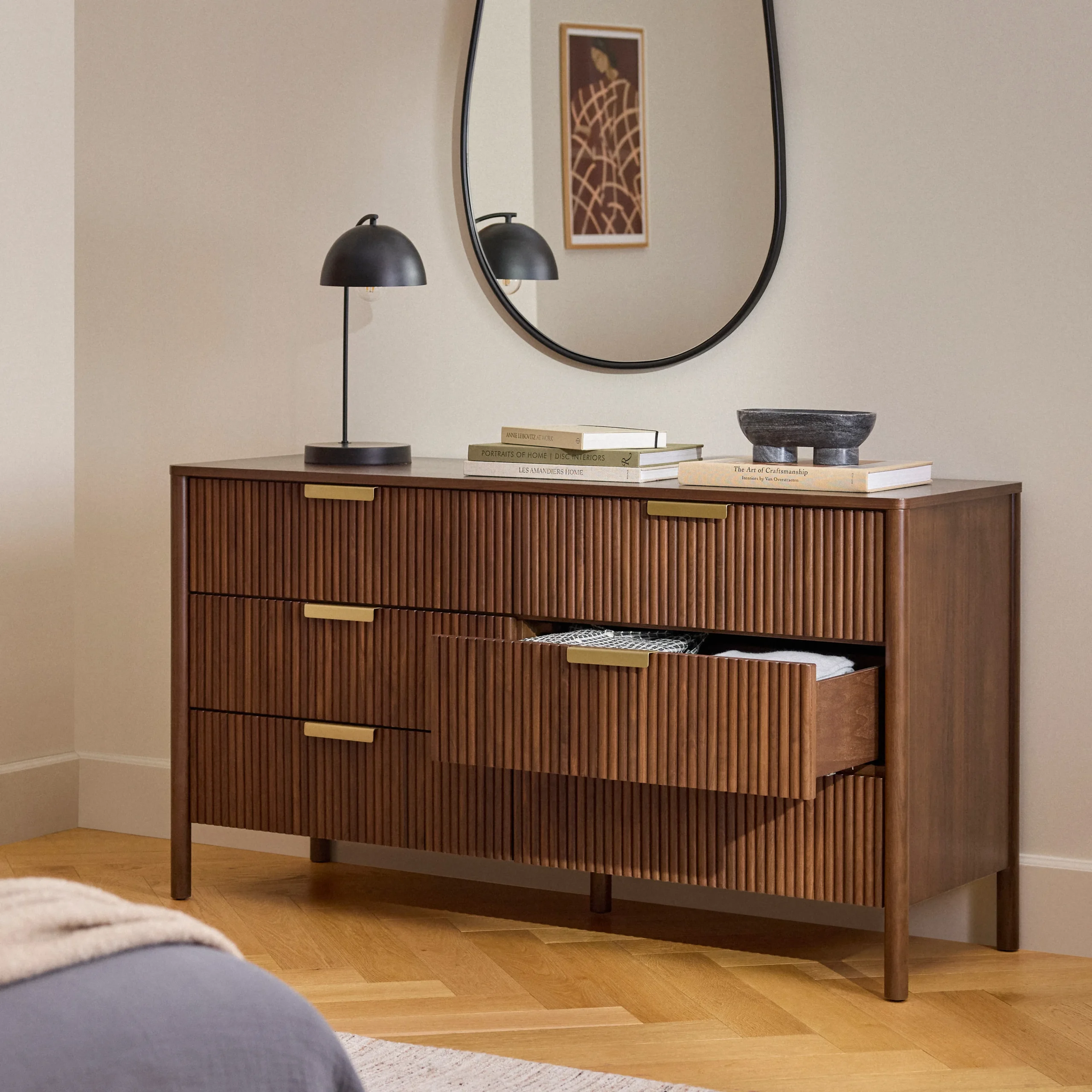 Liv 6-Drawer Double Dresser - Walnut