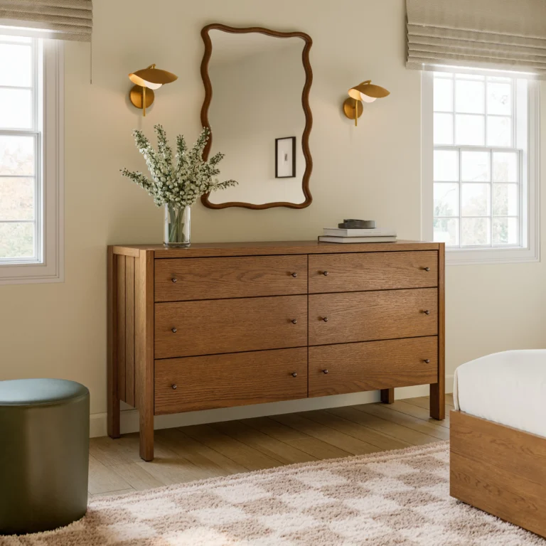 Cassie 6-Drawer Double Dresser - Smoked Oak