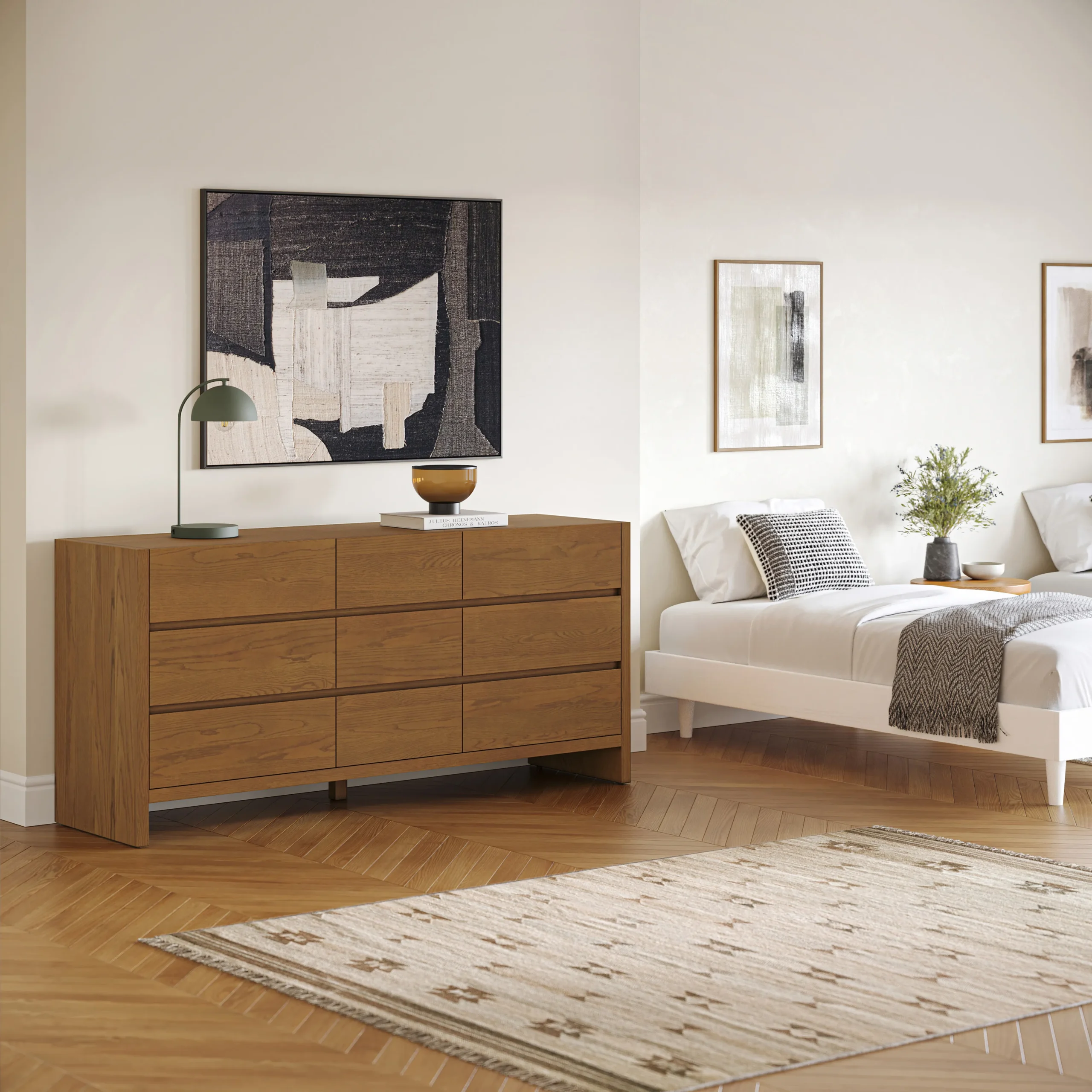 Leif 9-Drawer Triple Dresser - Smoked Oak - Image 3