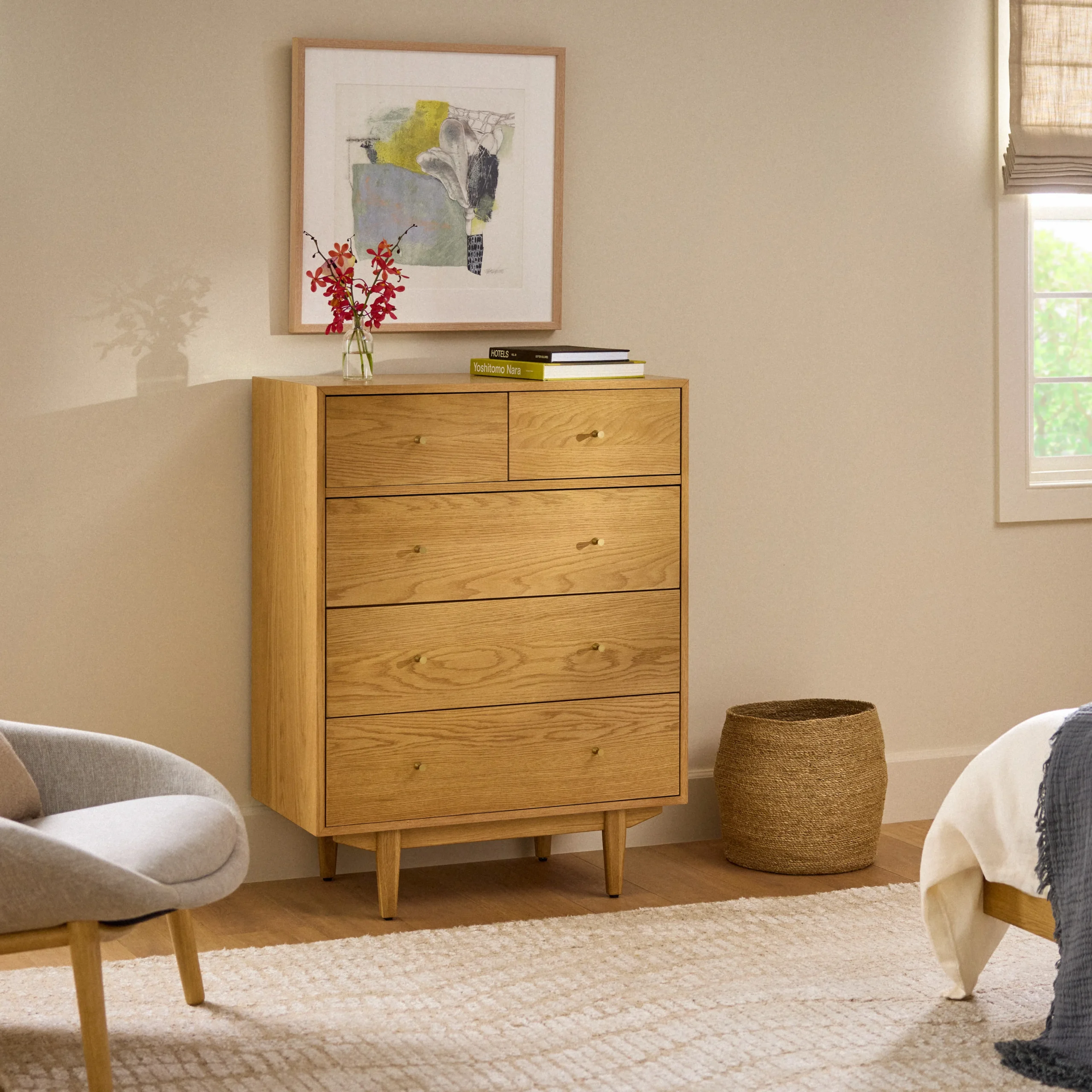 Cooper 5-Drawer Chest - Natural Oak - Image 3