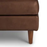 Sven 56_ Tufted Leather Bench - Charme Chocolat