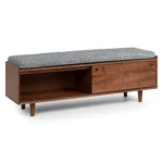 Nederin 55.5_ Bench - Walnut and Pebble Gray
