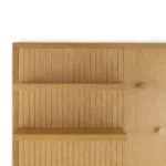 Kouva 47_ Bench and Wall Panel Storage Set - Natural Oak and Santolina Gray