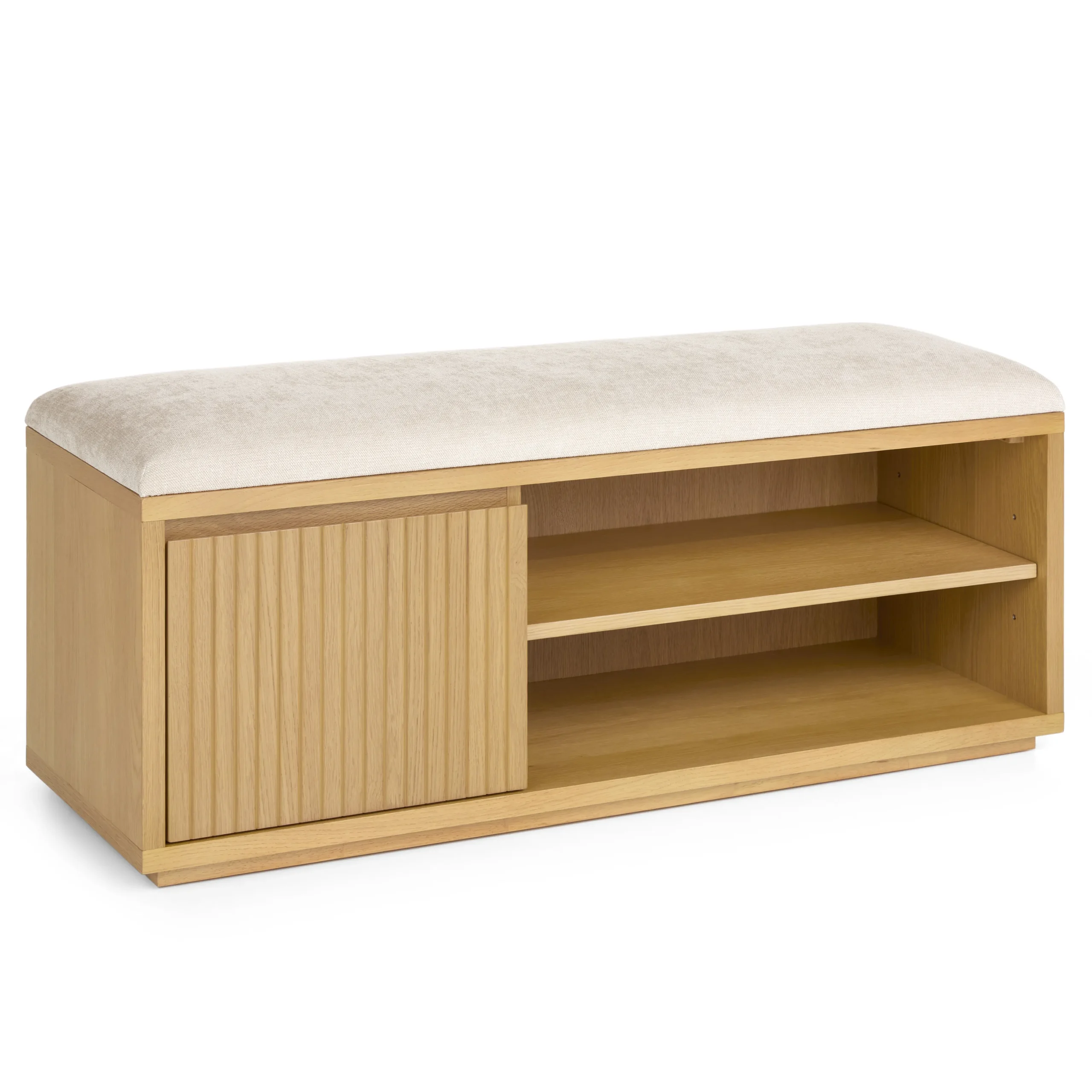 Kouva 47_ Bench - Natural Oak and Santolina Gray - Image 3