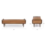 Ansa 54_ Leather Bench - Charme Tan