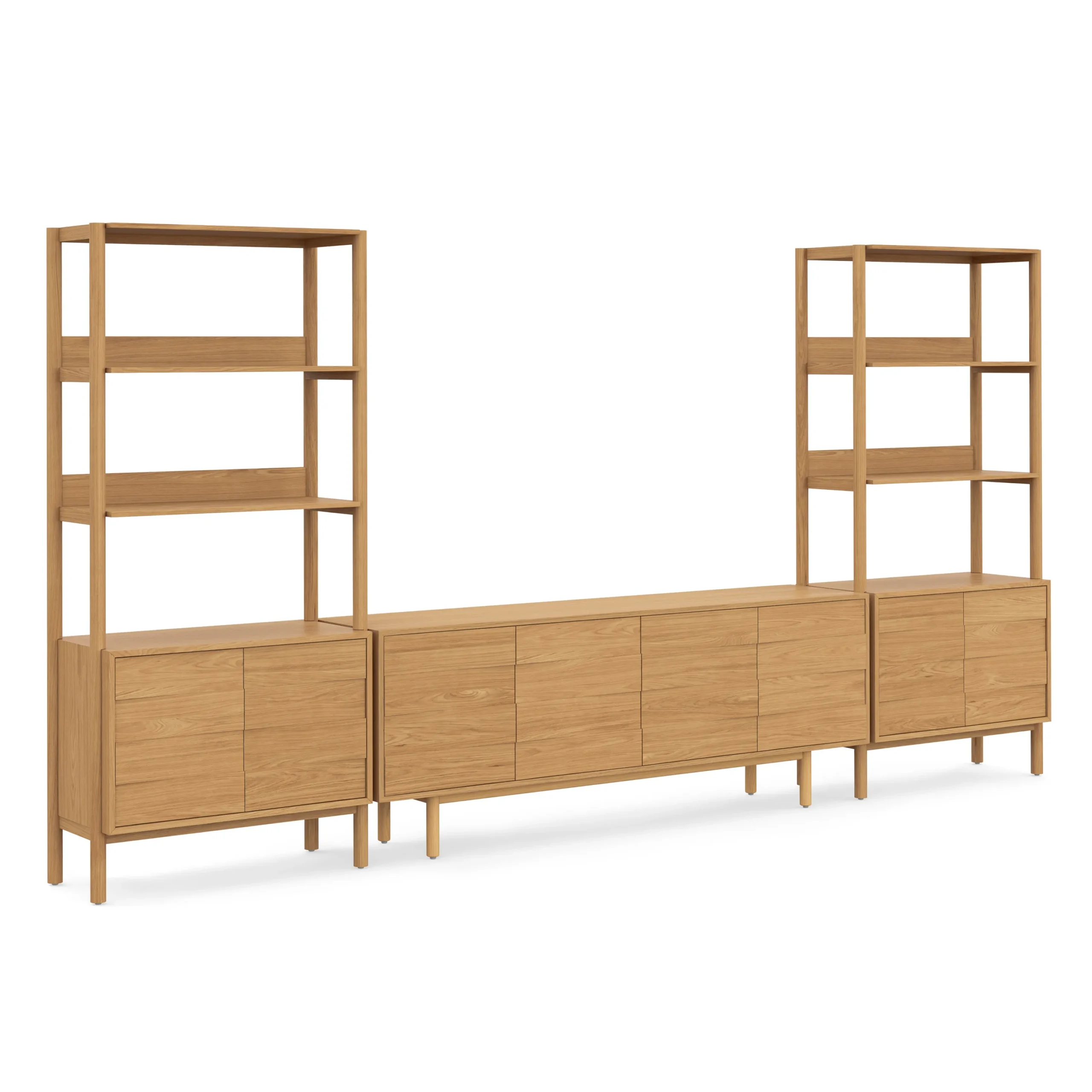 Merto 138_ Media Storage Set - Natural Oak - Image 2