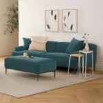 Abisko 45.5_ Velvet Ottoman - Plush Pacific Blue