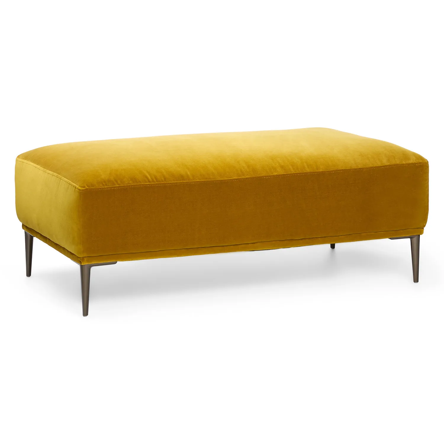 Abisko 45.5_ Velvet Ottoman - Plush Yarrow Gold - Image 2