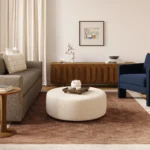 Avery 36_ Ottoman - Ivory Wool Bouclé