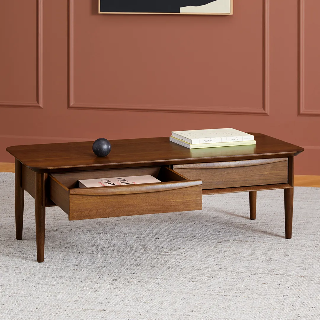 Lenia 46_ Storage Coffee Table - Walnut - Image 2