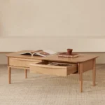 Lenia 46_ Storage Coffee Table - White Oak