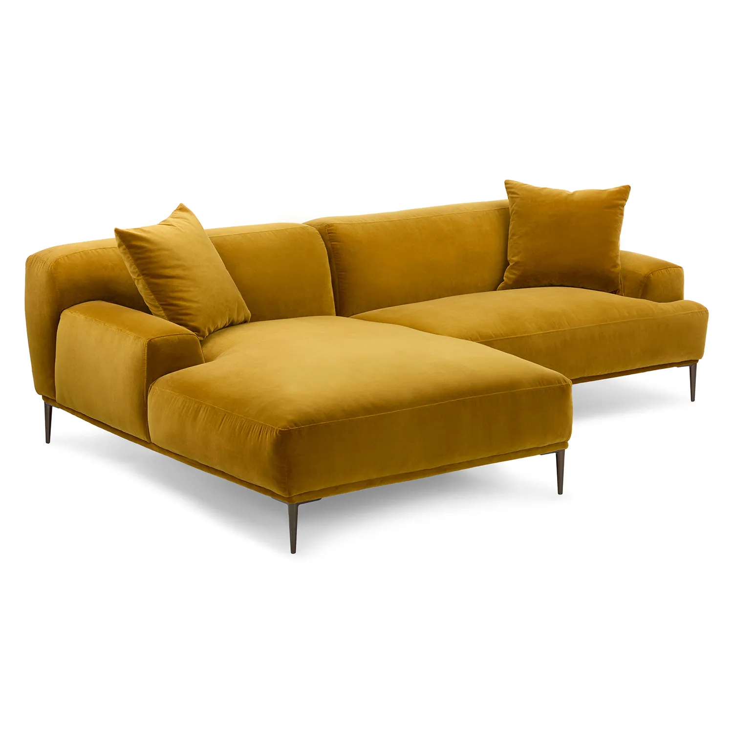 Abisko 94.5_ Velvet Left Sectional - Plush Yarrow Gold - Image 2