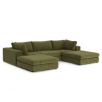 Beta 129.5_ Modular U Sectional - Cypress Green