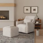 Winslow 29.5_ Swivel Glider Chair - Napa White