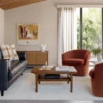 Turoy 32.5_ Velvet Swivel Lounge Chair - Hale Rust