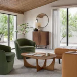 Turoy 32.5_ Velvet Swivel Lounge Chair - Hale Fir Green