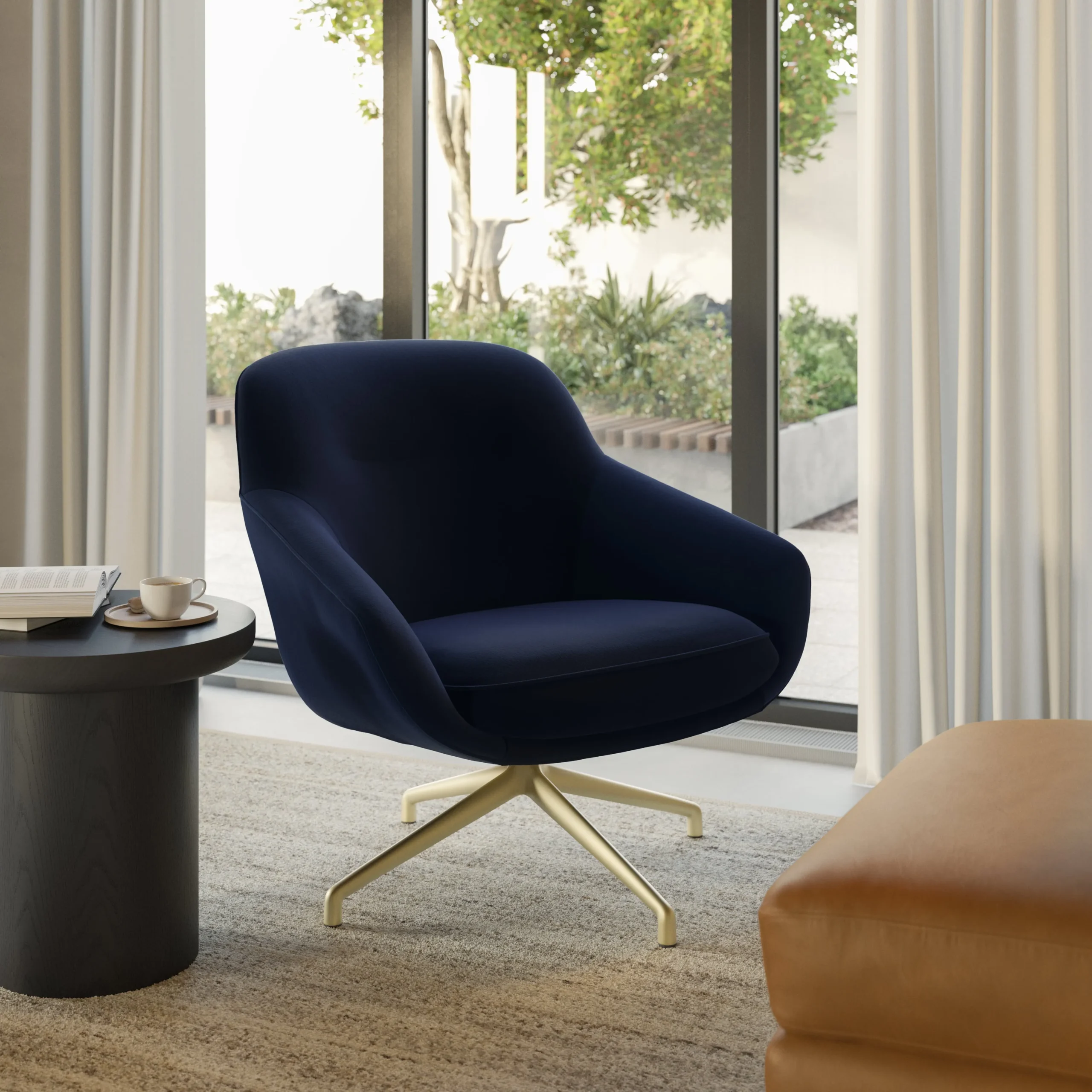 Sterling 33_ Velvet Swivel Chair - Hale Ink - Image 10