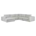 Beta 133.5_ Left Modular Conversational Sectional - Welsh Gray