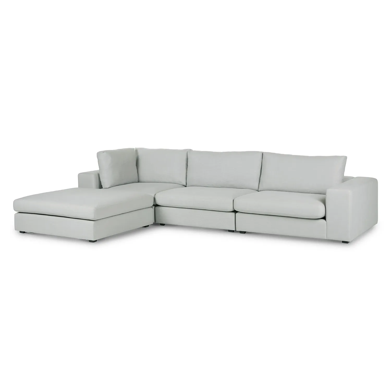 Beta 133.5_ Left Modular Sectional - Welsh Gray - Image 2