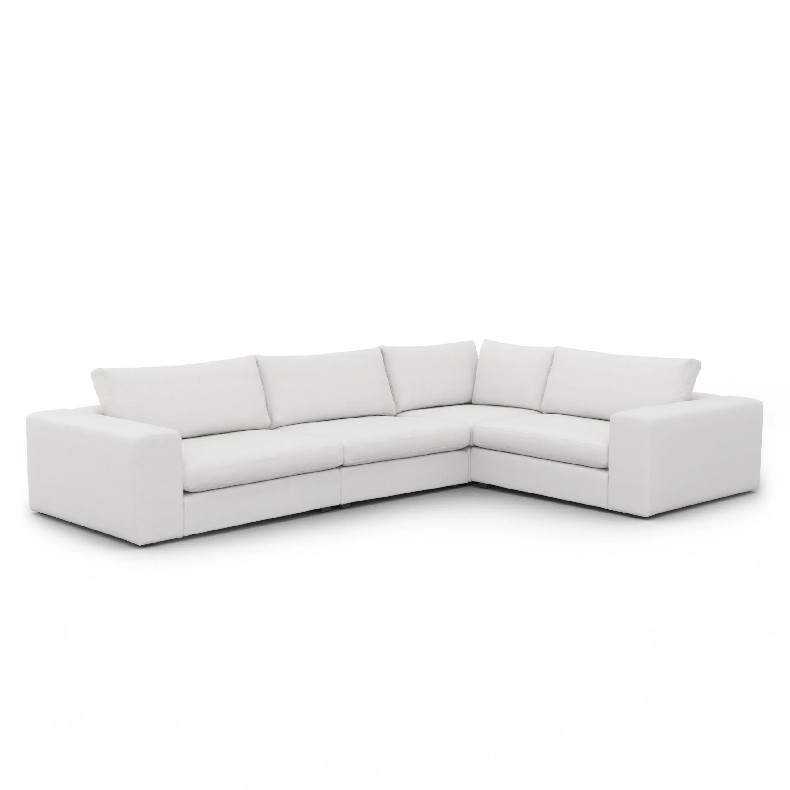 Beta 133.5_ Modular L Sectional - Quartz White - Image 2